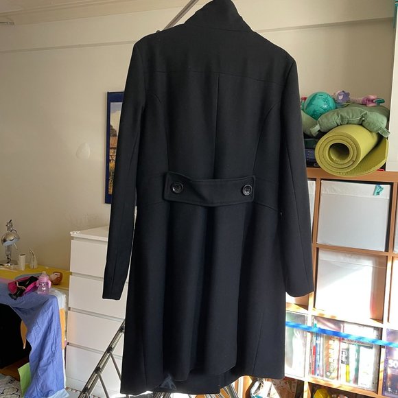LE CHÂTEAU Black Fully Lined Wool Pea Coat (Size XXL) - Picture 2 of 16
